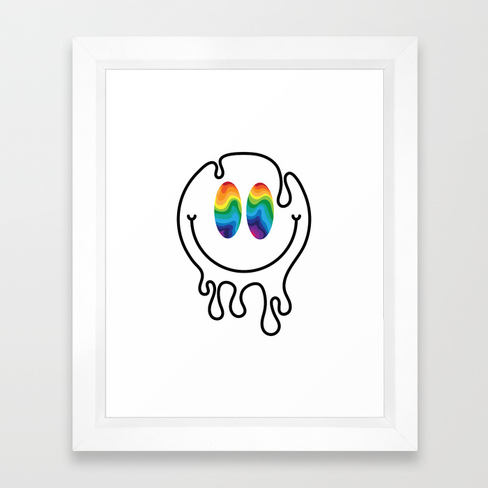 Trippy Smiley Face Framed Art Print By Znklr Society6 Emoji heart smiley aesthetic tumblr freetoedit. trippy smiley face framed art print by znklr