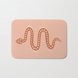 Minimal Snake - Coral & Pink Bath Mat