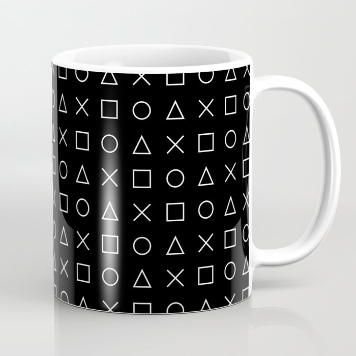 Mug Gamer Dotsandlines99 Gaming And Design Pattern Black White Coffee By HeWE29IDY