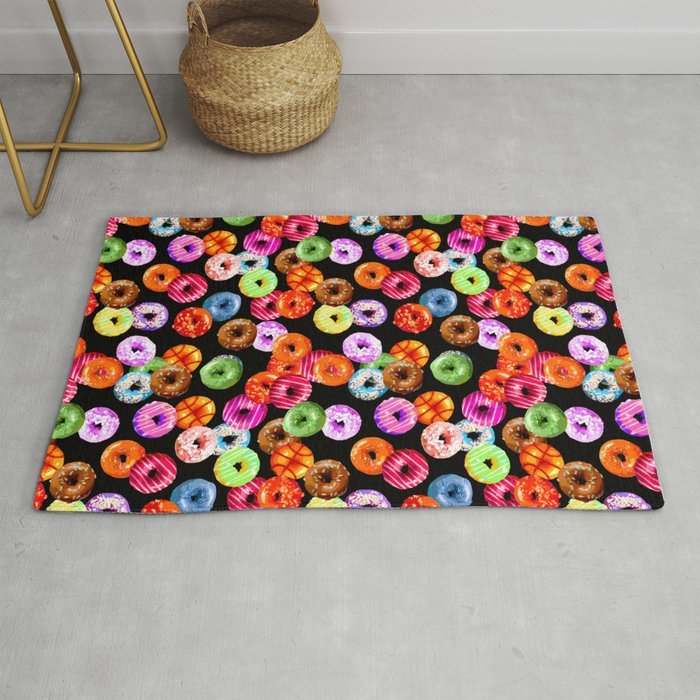 Multicolored Yummy Donuts Rug