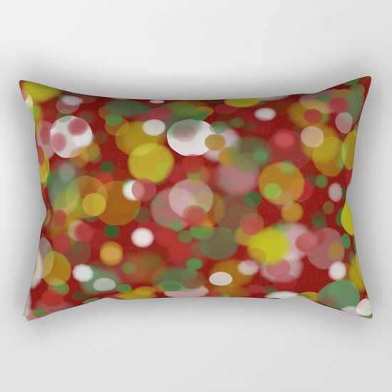 Christmas Bokeh Rectangular Pillow
