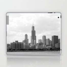 Chicago Skyline Black and White Laptop Skin