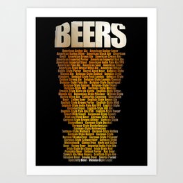 Beers types Art Print
