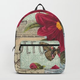 Ride with a Butterly and a Flower Backpack