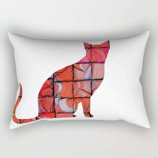 Quilted Cat Rectangular Pillow