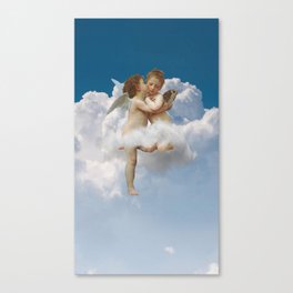 L'Amour et Psyché, enfants Clouds Canvas Print