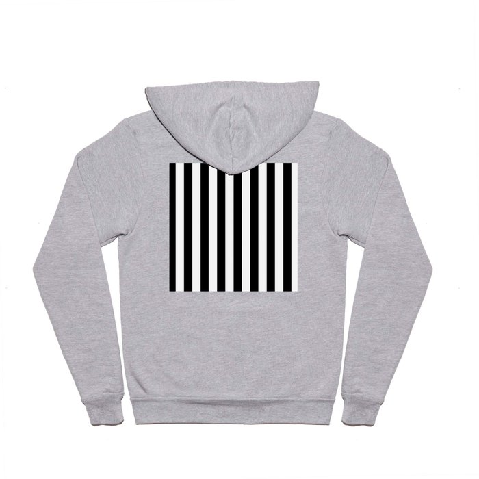 Stripes Black and White Vertical Hoody