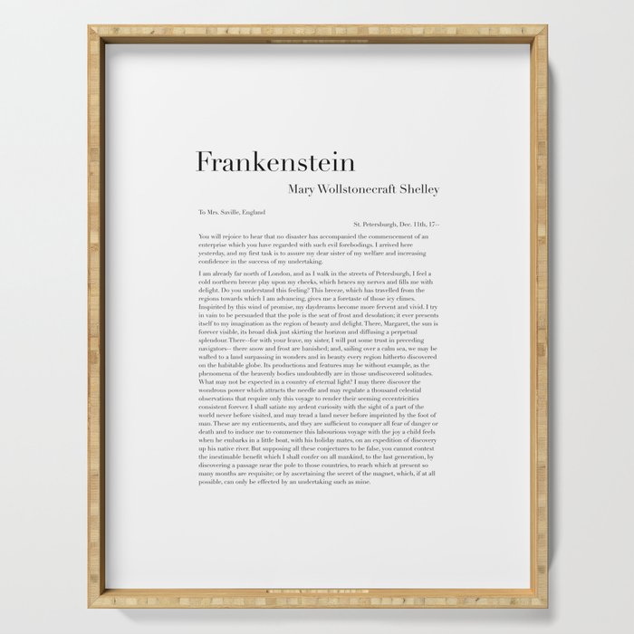 Frankenstein by Mary Wollstonecraft Shelley Serving Tray