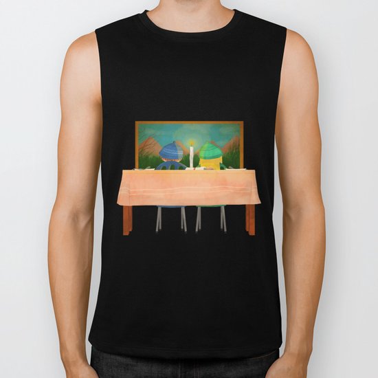 Valentine's Day dinner table Biker Tank