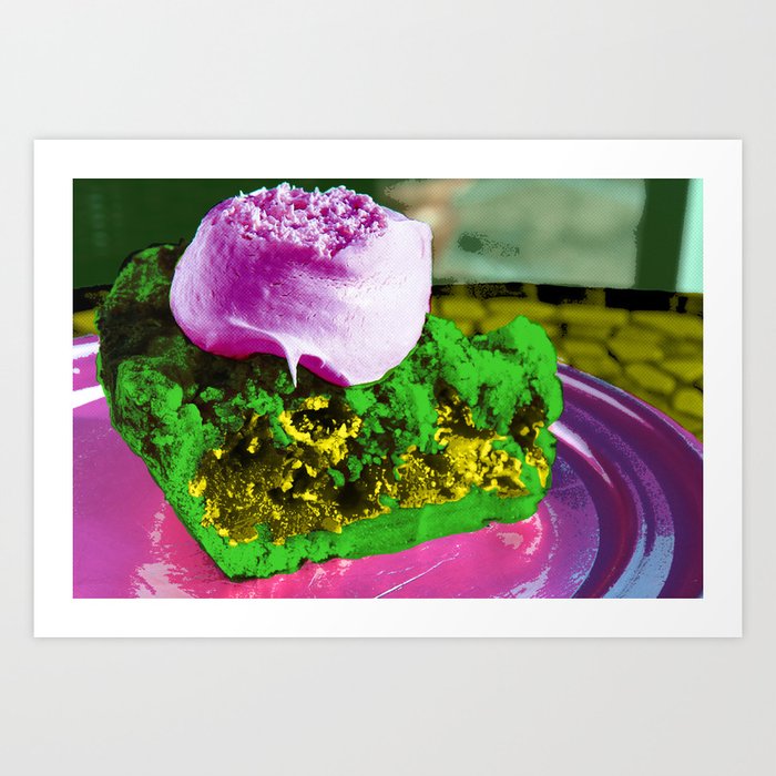 Piece of the Pie Split Complimentary Red-Violet Yellow Green Art Print