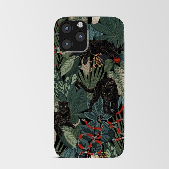 Tropical Black Panther iPhone Card Case