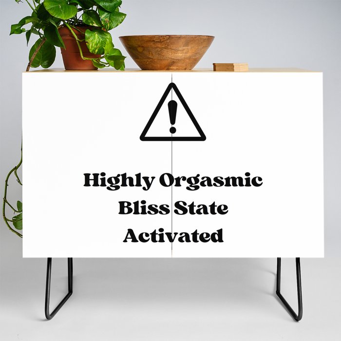 Highly Orgasmic Bliss State Activated White Credenza