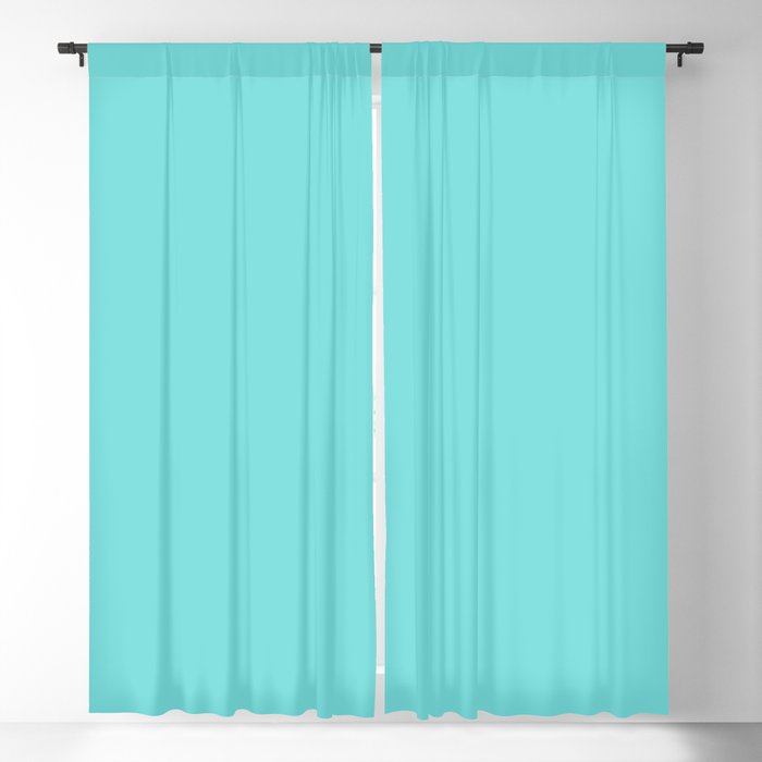 Aquamarine Solid Blackout Curtain