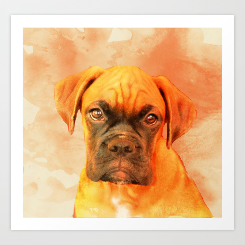 Boxer Dog Art Print By Ritmoboxerdesigns Society6