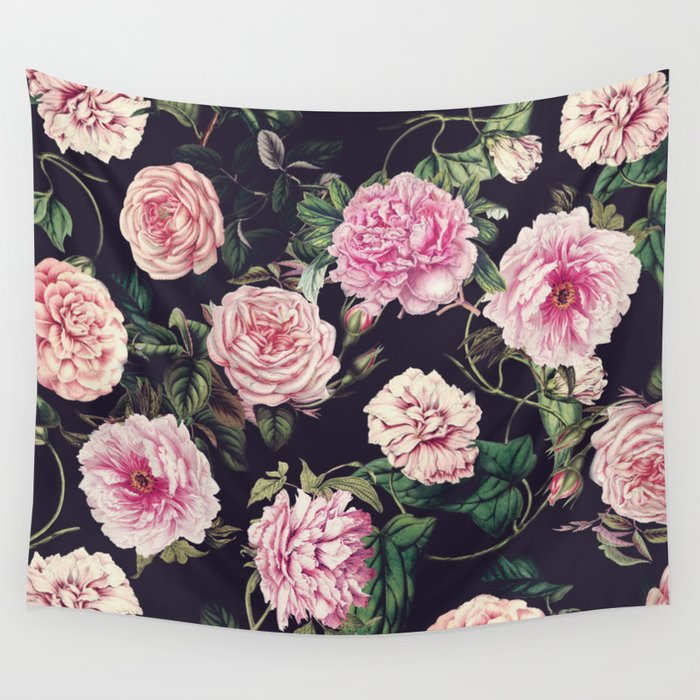 Dark sales floral tapestry