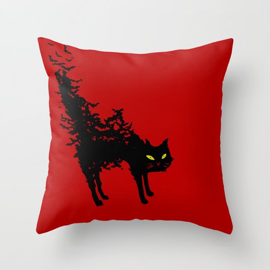 Freaking Meow Throw Pillow