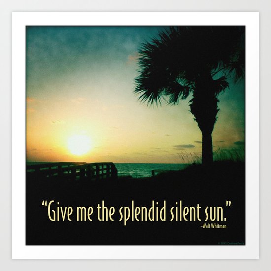 The splendid silent sun Art Print