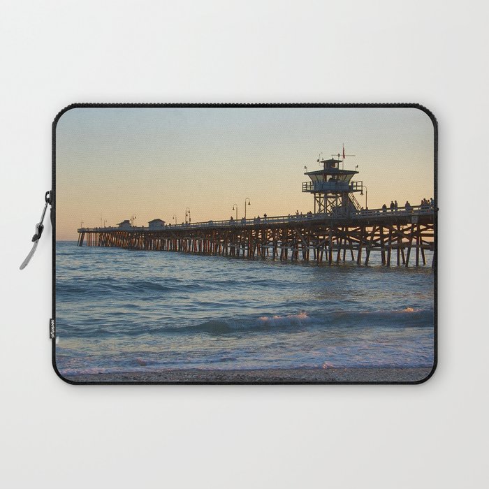 San Clemente Pier at sunset Laptop Sleeve