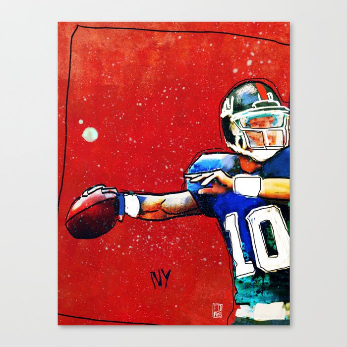 NY Giants' Eli Manning Canvas Print by Ed Pires