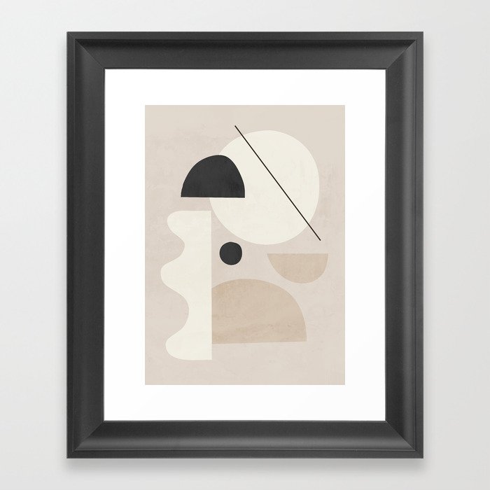 Abstract Minimal Shapes 25 Framed Art Print