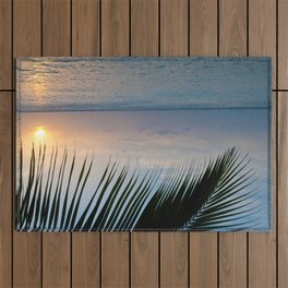 Caribbean Sunset Ocean Palm Dream #1 #tropical #beach #wall #decor #art #society6 Outdoor Rug