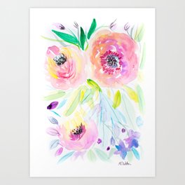 Bright Blooms Art Print