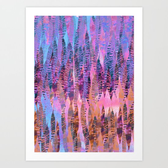 Tie Dye Feathers Art Print
