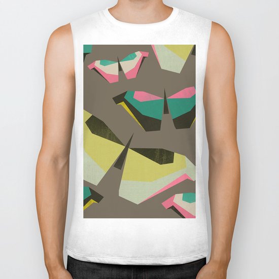 Neon Butterflies Biker Tank