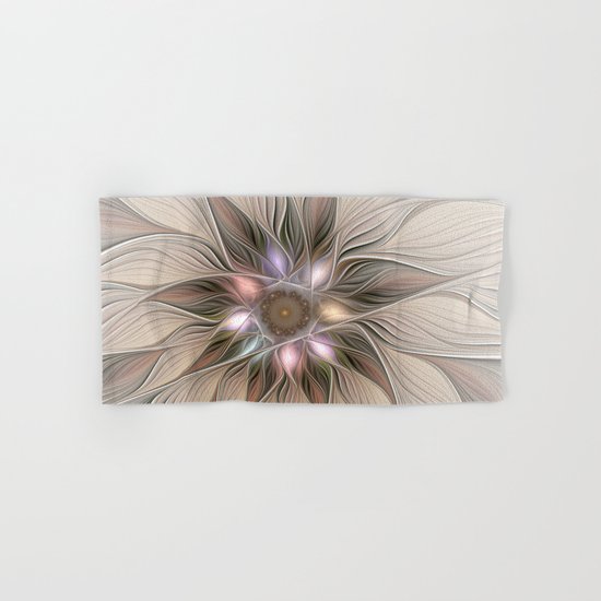 Joyful Flower, Abstract Fractal Art Hand & Bath Towel
