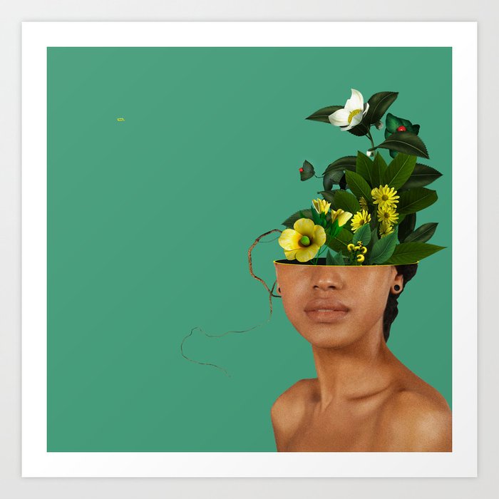 Lady Flowers VII Art Print