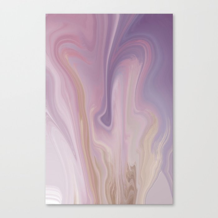 pink violet romance smoke abstract Canvas Print