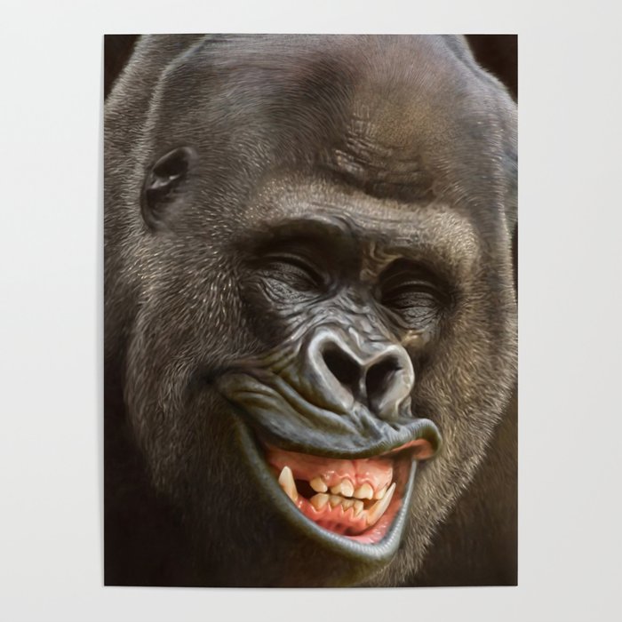 Smiling Gorilla (^_^) Poster