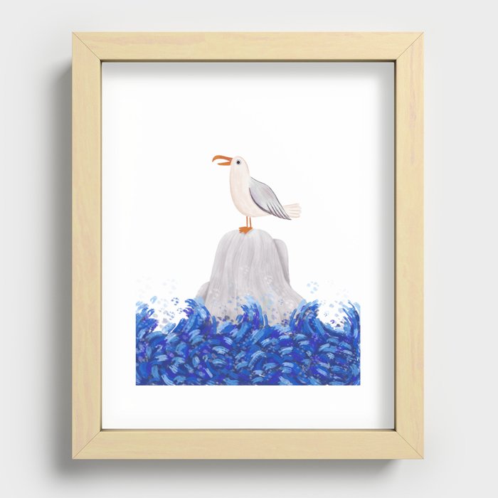 Seagull Recessed Framed Print
