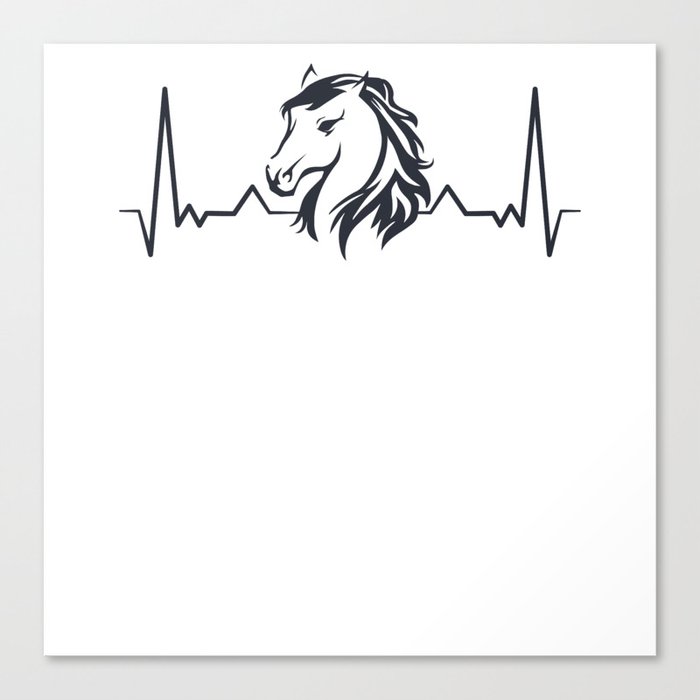 Horseback Riding Heartbeat Canvas Print