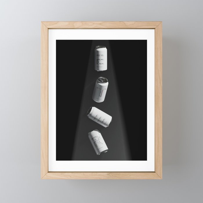 Soda can / Beyond the space  Framed Mini Art Print