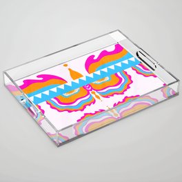 dreaming in dayglo, pink  Acrylic Tray