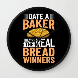 Bread Baker Maker Dough Baking Beginner Wall Clock