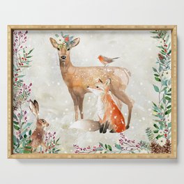 Winter Woodland Friends Serving Tray