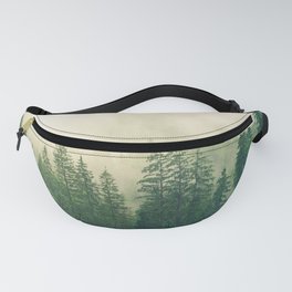 Rainy Pine Forest Fog Photography Fanny Pack