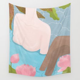 summer of lotus pond Wall Tapestry