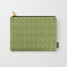 Green Zig-Zag Knit Carry-All Pouch