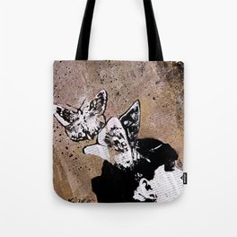 Long Gone Whisper II (street art graffiti painting, girl with butterflies) Tote Bag