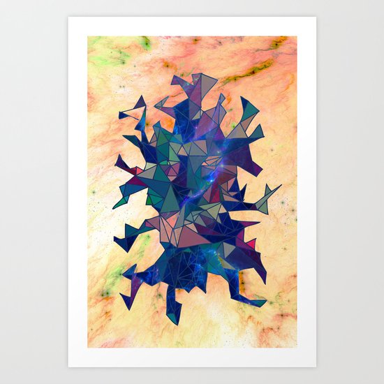 Space Triangles Art Print