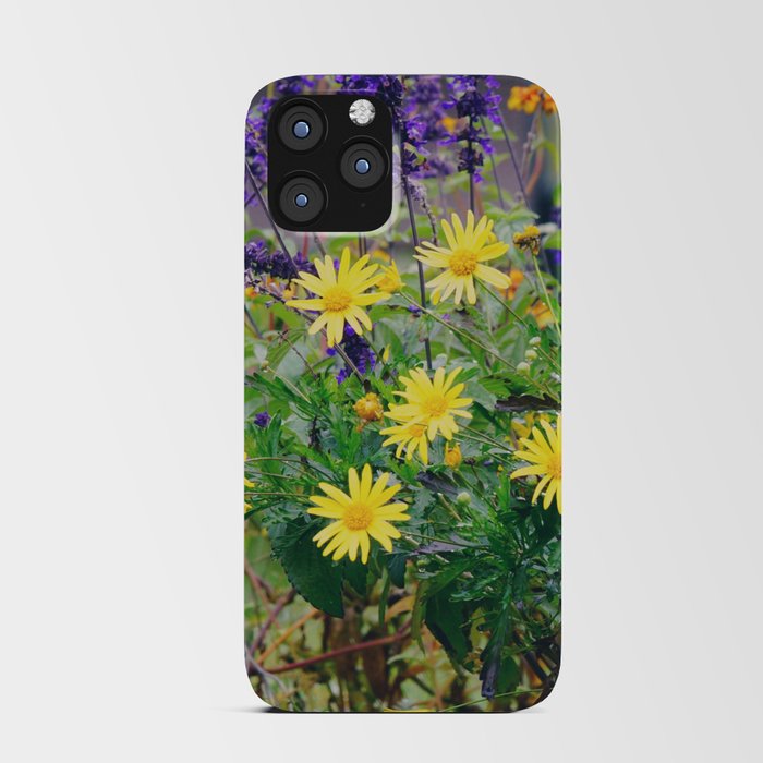 Wildflower garden border iPhone Card Case