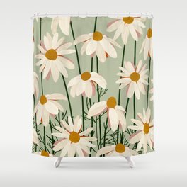 Flower Market London inspiration Shower Curtain | Nature, Retro, Plants, Fruit, Pattern, Summer, Wildflowers, Poster, Illustration, Curated 