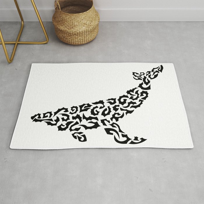 Whale in shapes Rug
