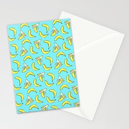 banana toss - blue Stationery Card