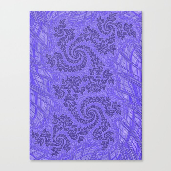 Very Peri Purple Fractal Art Canvas Print