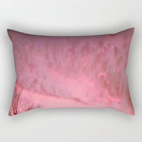 Red Night sky Rectangular Pillow