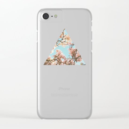 Pink Magnolia Clear iPhone Case